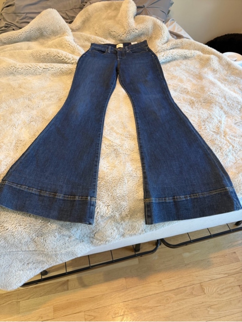 Alice + Olivia Dark Blue Flare Jeans